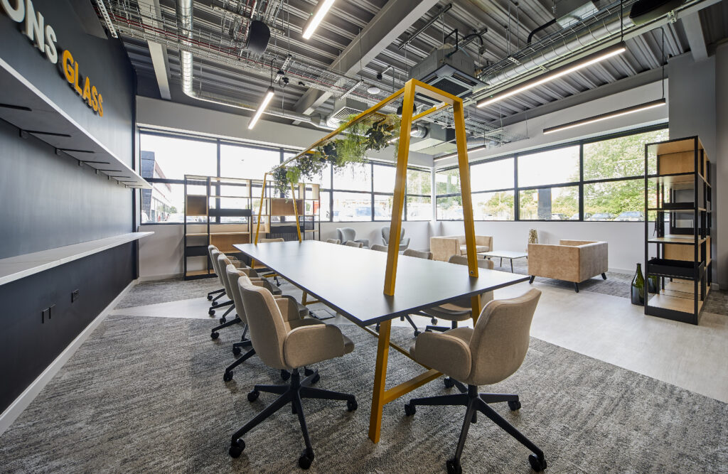 Pattesons Glass Office Fit Out collaboration table