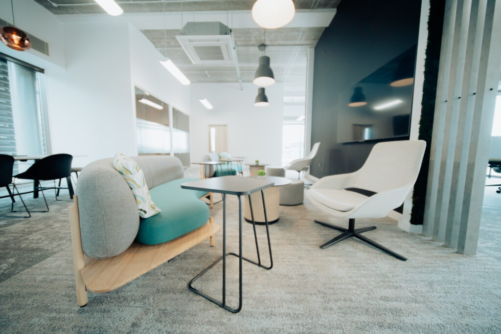 C4DI new co-working space office fit out lounge area