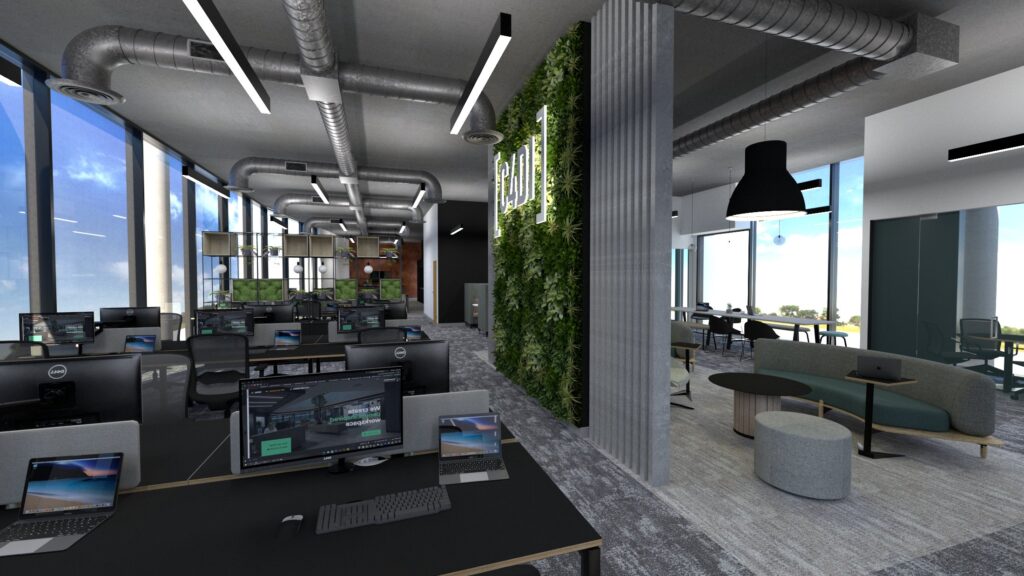 C4DI new co-working space office fit out planning visual